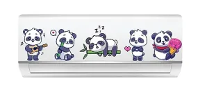 Decor Kraft AC Sticker Fridge Sticker Wall Sticker Lazy Panda AC Stickers Standard Size (Pack of 1)