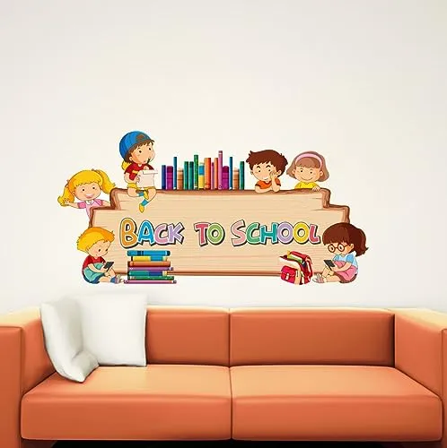 Decor Kraft Back to School Wall Sticker & Decal,Size- 58 Cm X 30 Cm
