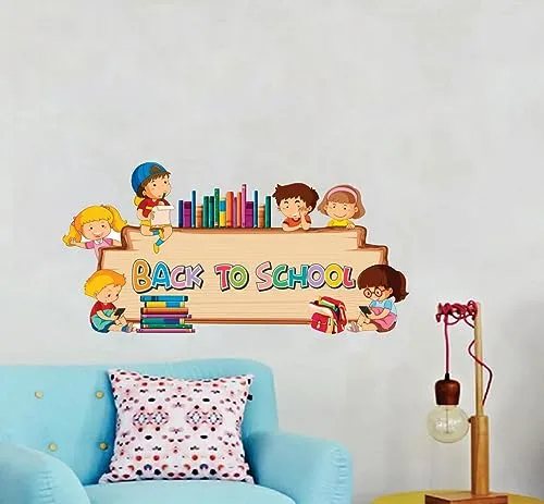 Decor Kraft Back to School Wall Sticker & Decal,Size- 58 Cm X 30 Cm