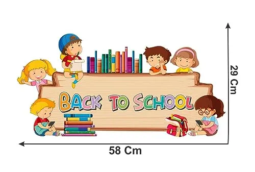 Decor Kraft Back to School Wall Sticker & Decal,Size- 58 Cm X 30 Cm