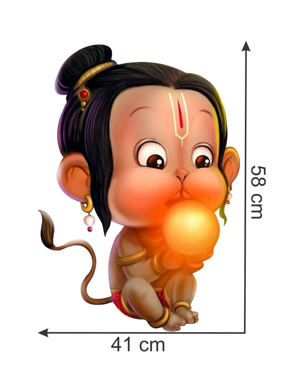 Decor Kraft Bal Hanuman Wall Sticker & Decal,Size- 58 Cm X 40 Cm