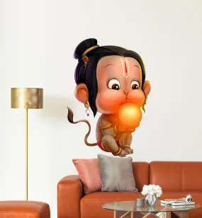 Decor Kraft Bal Hanuman Wall Sticker & Decal,Size- 58 Cm X 40 Cm