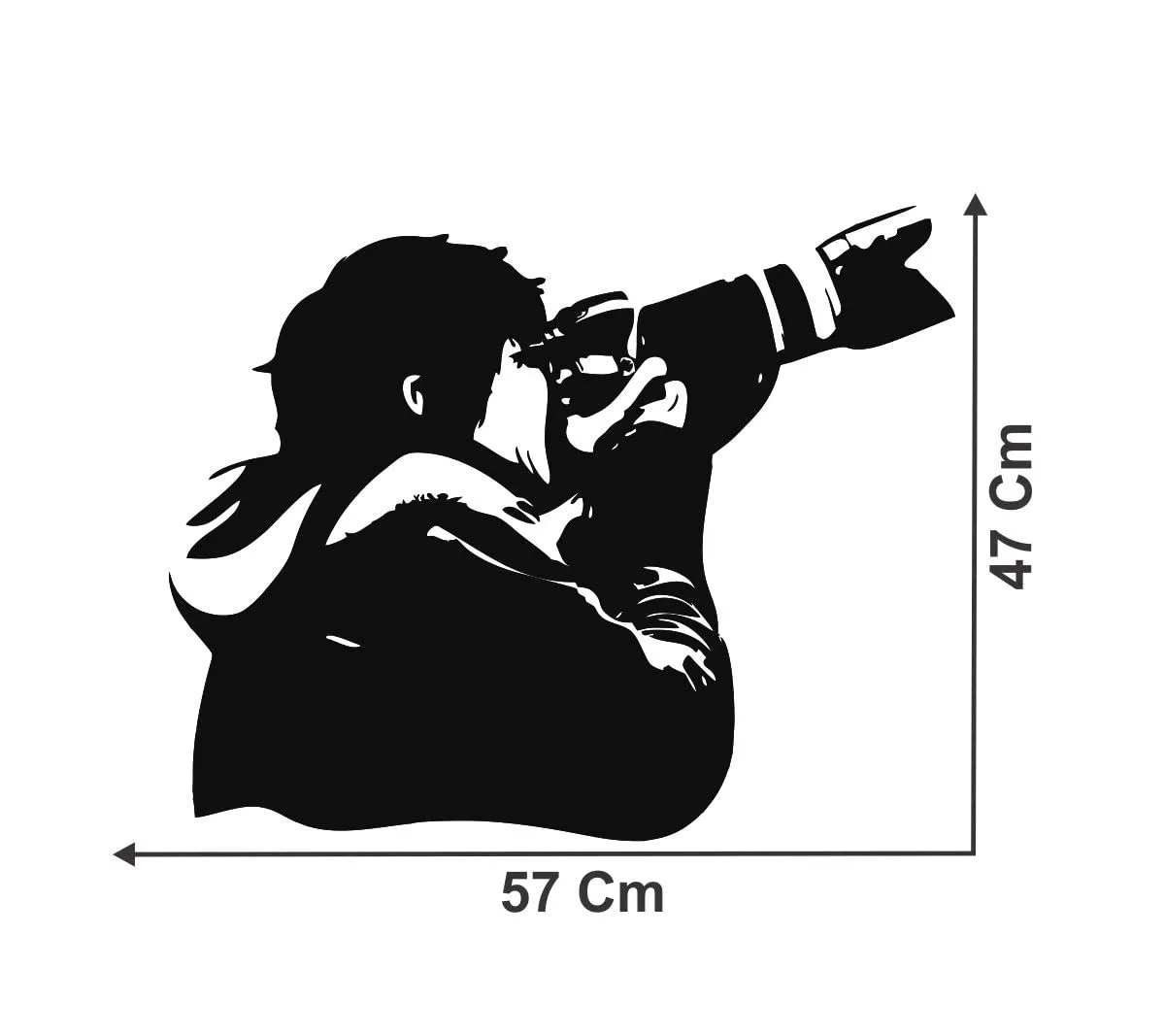 Decor Kraft Camerman Wall Sticker & Decal,Size- 50 Cm X 36 Cm,Decorative