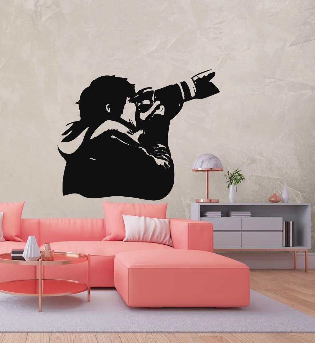 Decor Kraft Camerman Wall Sticker & Decal,Size- 50 Cm X 36 Cm,Decorative