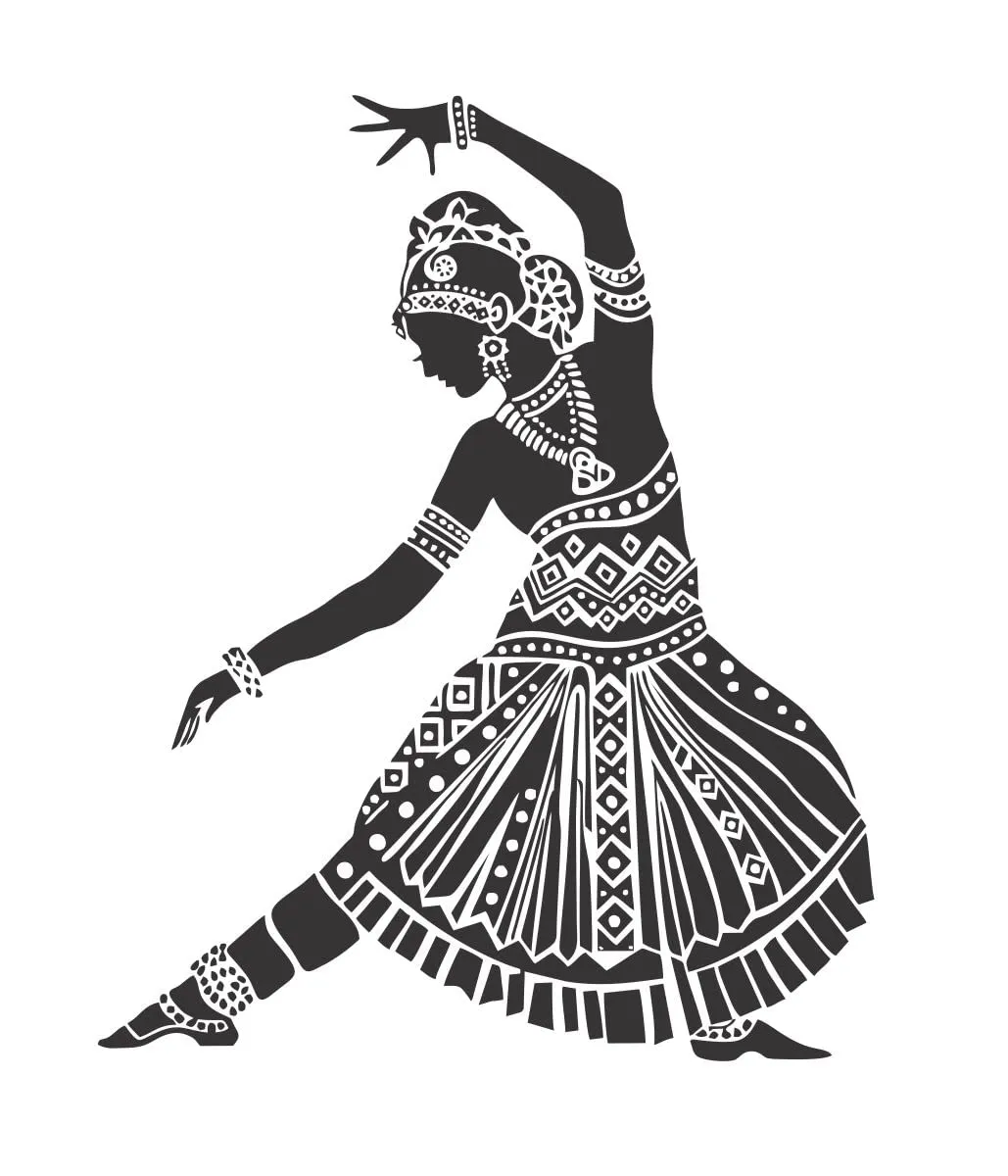 Decor Kraft Dancing Girl Wall Sticker & Decal,Size- 58 Cm X 34 Cm,Decorative