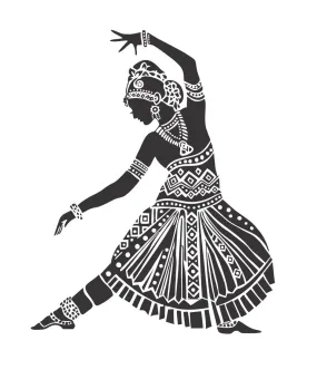 Decor Kraft Dancing Girl Wall Sticker & Decal,Size- 58 Cm X 34 Cm,Decorative