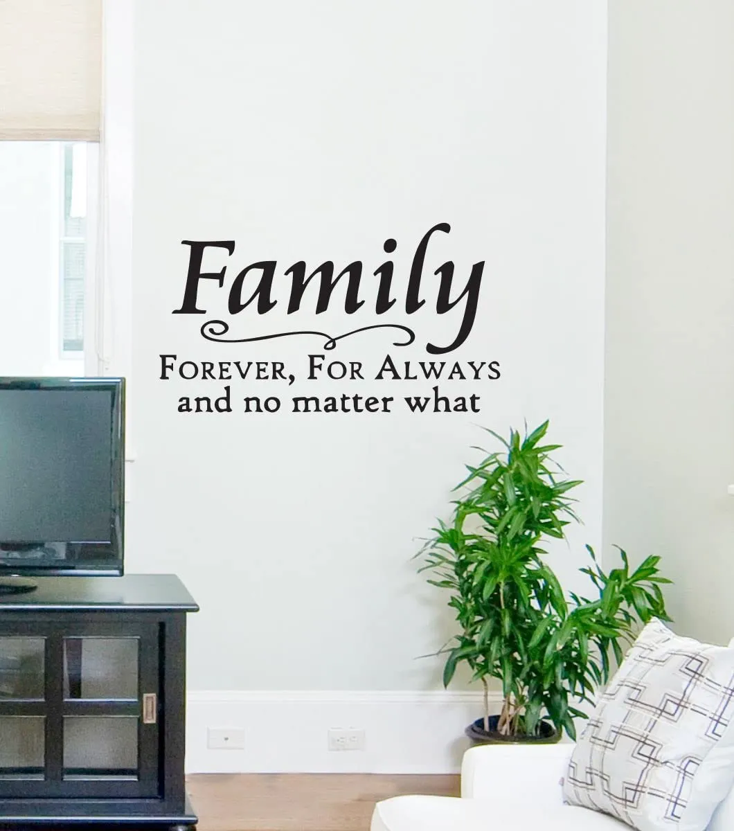 Decor Kraft Family Forever for Always Wall Sticker & Decal,Size- 58 Cm X 26 Cm,Quotes
