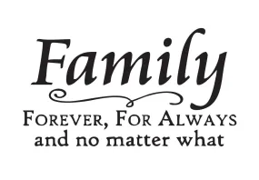 Decor Kraft Family Forever for Always Wall Sticker & Decal,Size- 58 Cm X 26 Cm,Quotes