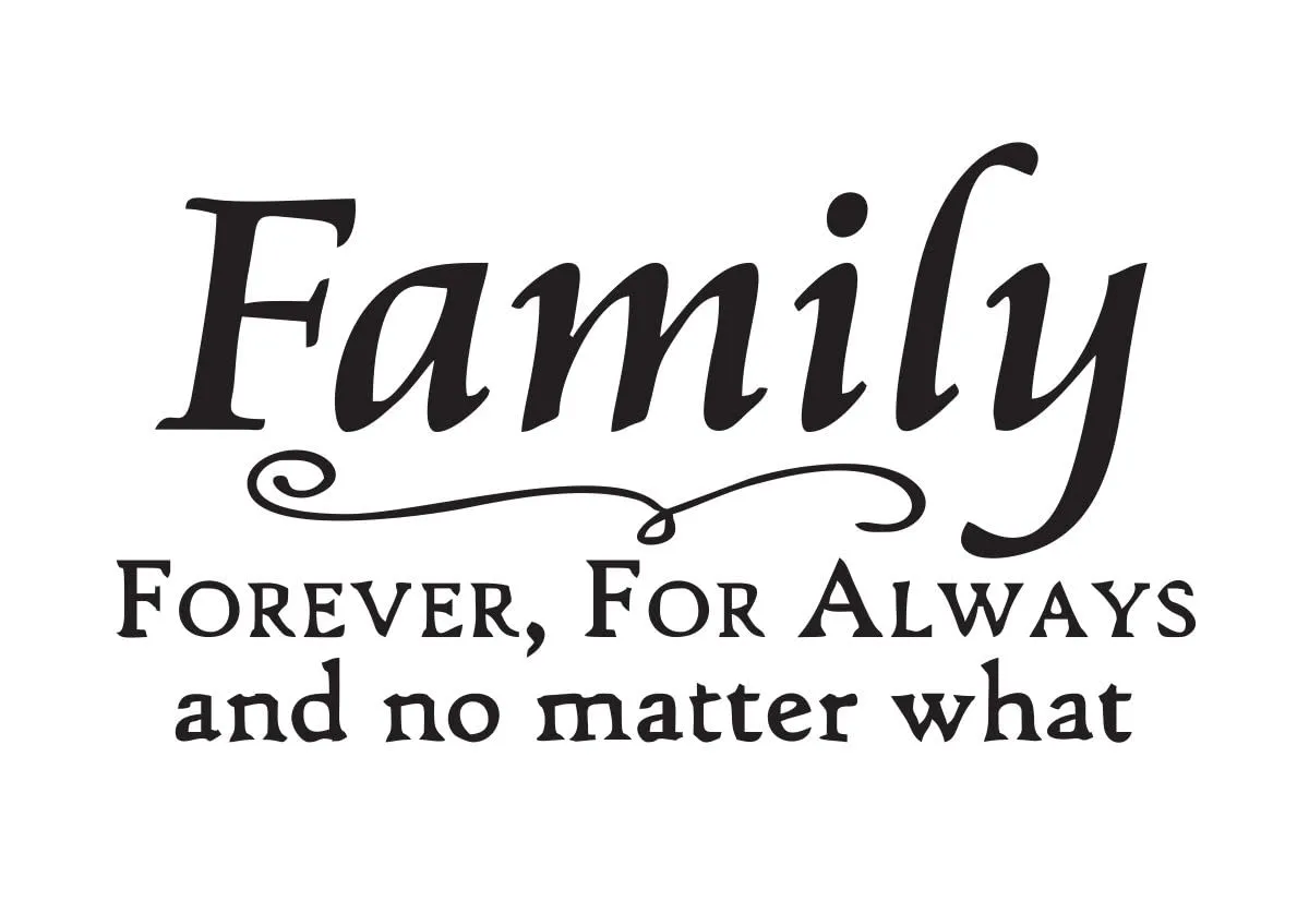 Decor Kraft Family Forever for Always Wall Sticker & Decal,Size- 58 Cm X 26 Cm,Quotes