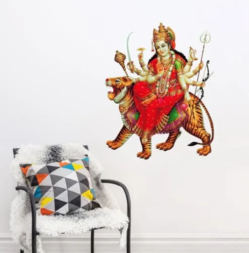 Decor Kraft Goddess Laxmi Wall Sticker & Decal Vinyl Sticker 50 cm x 40 cm,Multicolour