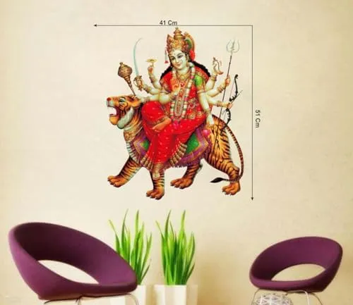 Decor Kraft Goddess Laxmi Wall Sticker & Decal Vinyl Sticker 50 cm x 40 cm,Multicolour