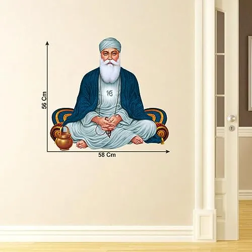 Decor Kraft Gurunanak Wall Sticker & Decal,Size- 58 Cm X 55 Cm