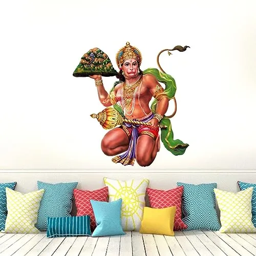 Decor Kraft Hanuman Ji Wall Sticker & Decal,Size- 58 Cm X 55 Cm