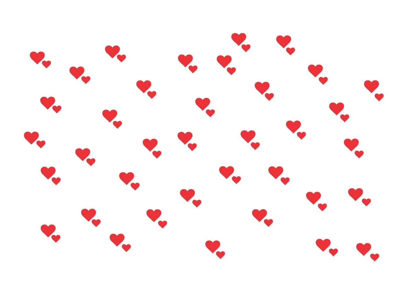 Decor Kraft Hearts Wall Sticker & Decal,Size- 40 Cm X 32 Cm,Decorative