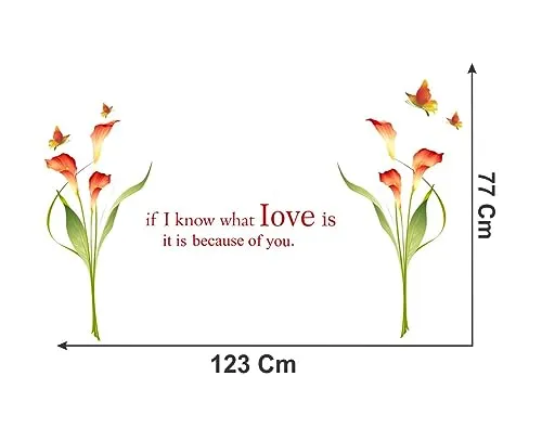 Decor Kraft If I Know What Love is it is Because of You Wall Sticker & Decal,Size- 58 Cm X 48 Cm