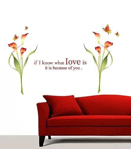 Decor Kraft If I Know What Love is it is Because of You Wall Sticker & Decal,Size- 58 Cm X 48 Cm
