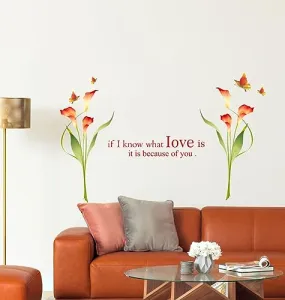 Decor Kraft If I Know What Love is it is Because of You Wall Sticker & Decal,Size- 58 Cm X 48 Cm