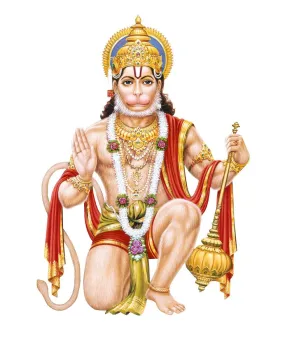 Decor Kraft Lord Hanumanji Wall Sticker & Decal,Size- 53 Cm X 32 Cm,Religious