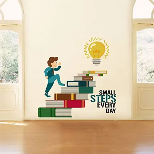 Decor Kraft Small Steps Everyday Wall Sticker & Decal,Size- 58 Cm X 44 Cm,Abstract