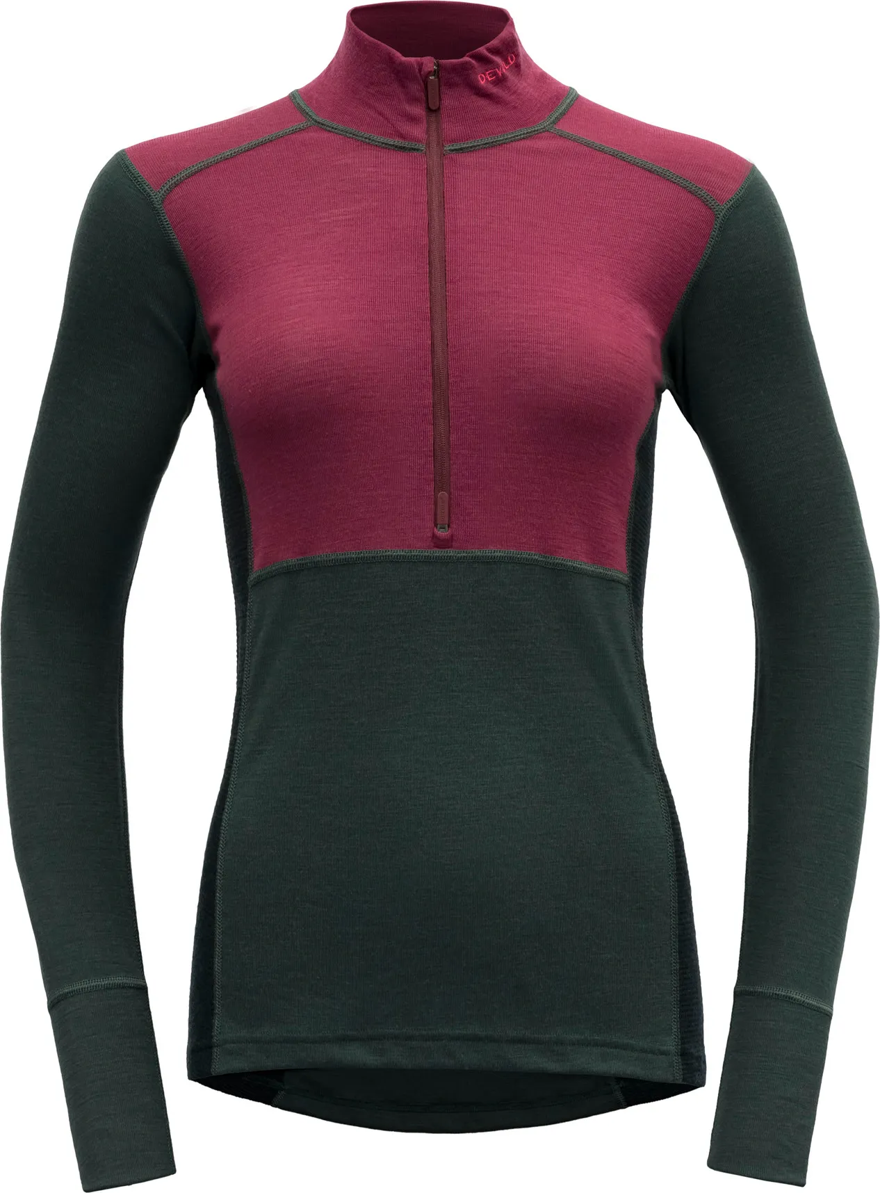 Devold Women&#x27;s Lauparen Merino 190 Zip Neck Beetroot/Woods/Ink | Buy Devold Women&#x27;s Lauparen Merino 190 Zip Neck Beetroot/Woods/Ink here | Outnorth