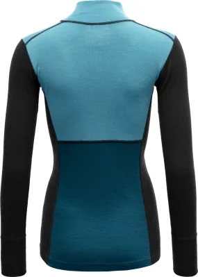 Devold Women&#x27;s Lauparen Merino 190 Zip Neck Moon/Ink/Flood | Buy Devold Women&#x27;s Lauparen Merino 190 Zip Neck Moon/Ink/Flood here | Outnorth