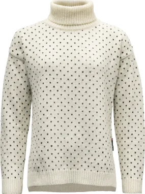 Devold Women&#x27;s Sørisen Wool High Neck Off White/Ink | Buy Devold Women&#x27;s Sørisen Wool High Neck Off White/Ink here | Outnorth