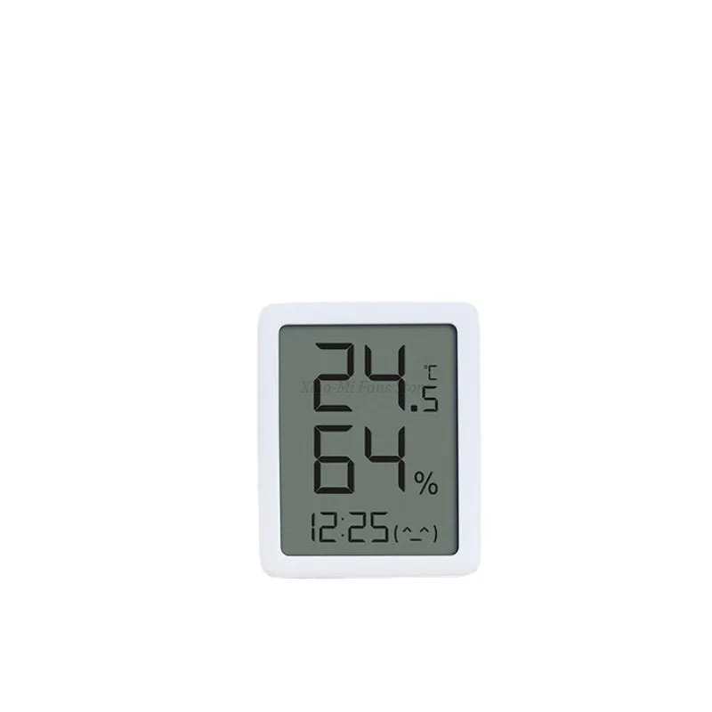 E-Ink Screen Digital Thermometer Hygrometer Clock with Large LCD Display - Temperature & Humidity Sensor