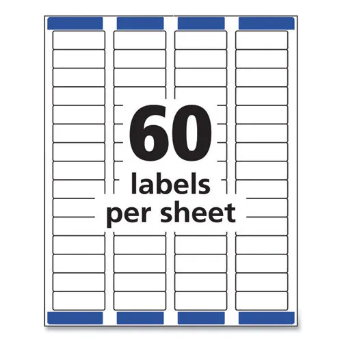 Easy Peel White Address Labels W/ Sure Feed Technology, Inkjet Printers, 0.66 X 1.75, White, 60/sheet, 25 Sheets/pack