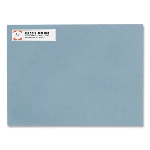 Easy Peel White Address Labels W/ Sure Feed Technology, Laser Printers, 0.5 X 1.75, White, 80/sheet, 100 Sheets/box