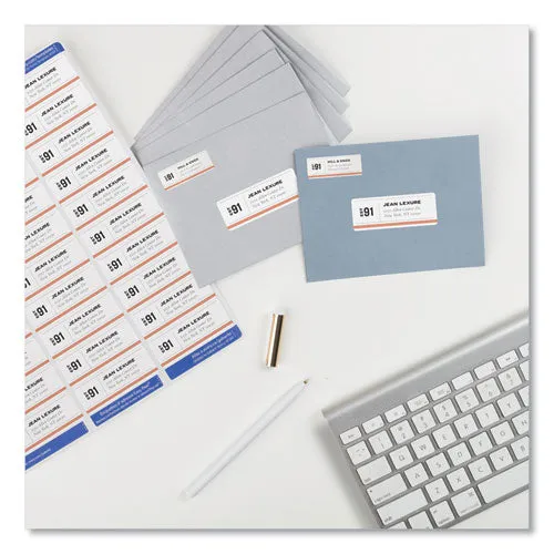 Easy Peel White Address Labels With Sure Feed Technology, Inkjet Printers, 1 X 2.63, White, 30/sheet, 10 Sheets/pack