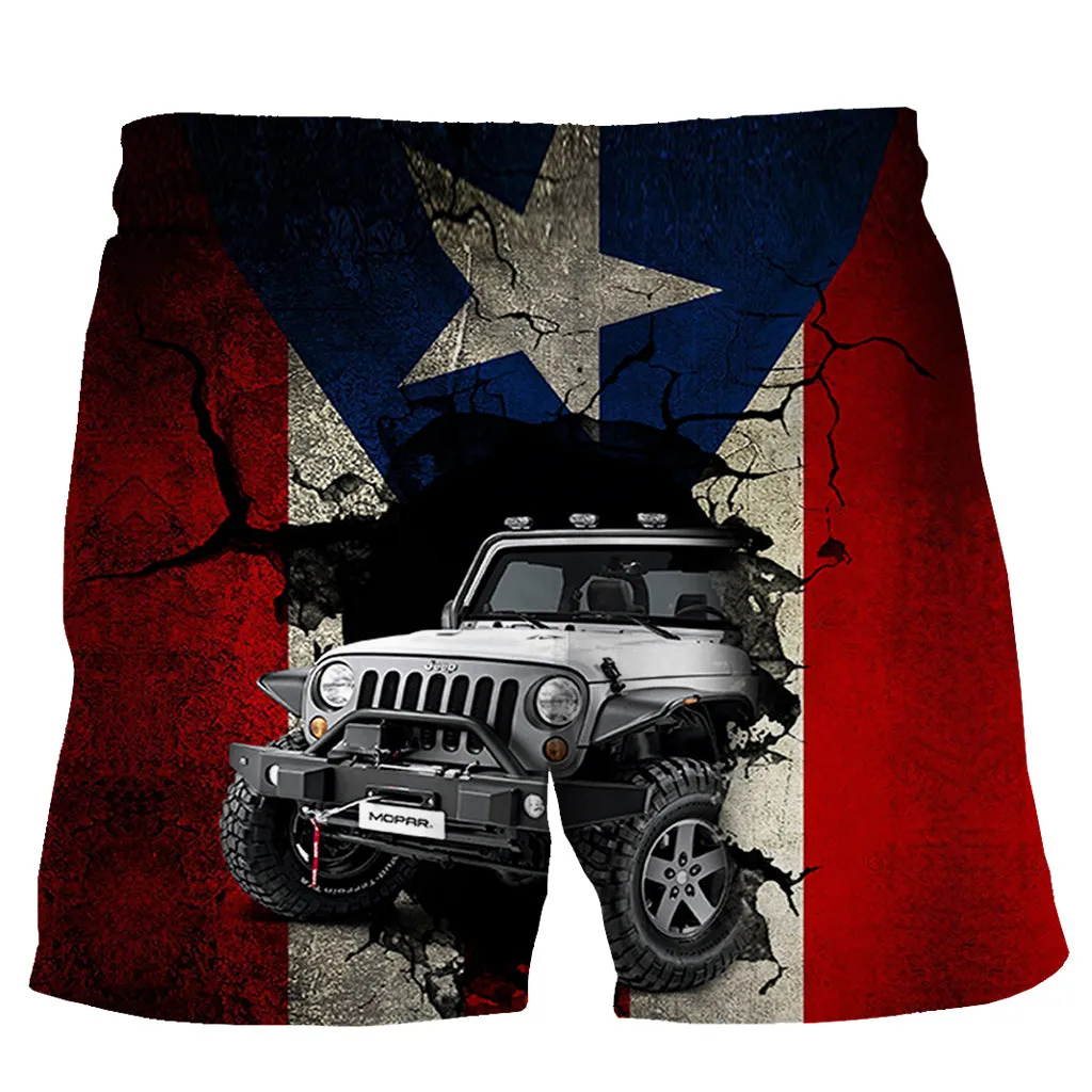 Eat Sleep Jeep Flag - Puerto Rico Short