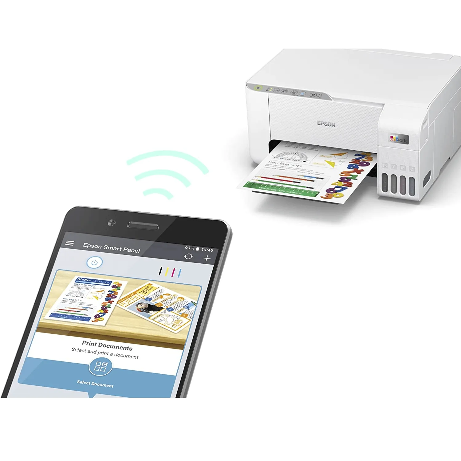 Epson EcoTank ET-2810 Multifunction Printer Wireless White Compact