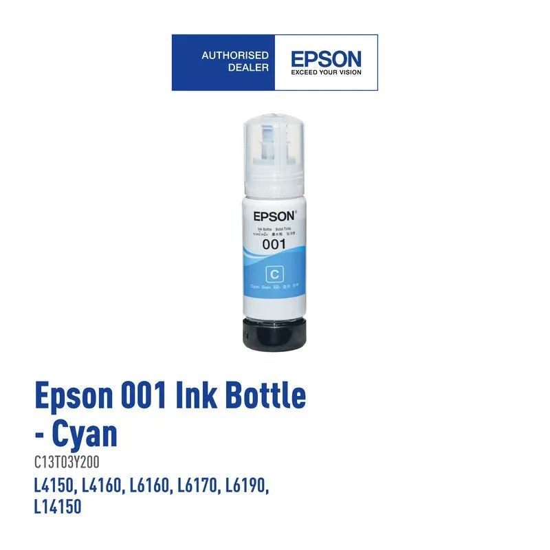 Epson Y100/ Y200/ Y300/ Y400 Ink Cartridge (Black/Cyan/Magenta/Yellow)