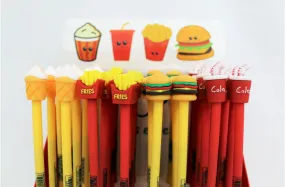 Fast Food Novelty Pens - Kids & Adults Office Ballpoint Pen Colorful Fast Food Writing Pen, Random Pick (1Pcs)
