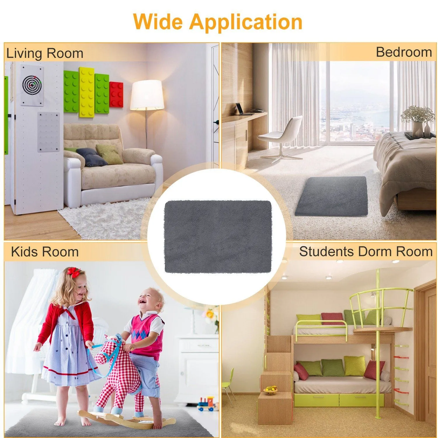 Fluffy Bedroom Anti-Skid Rug