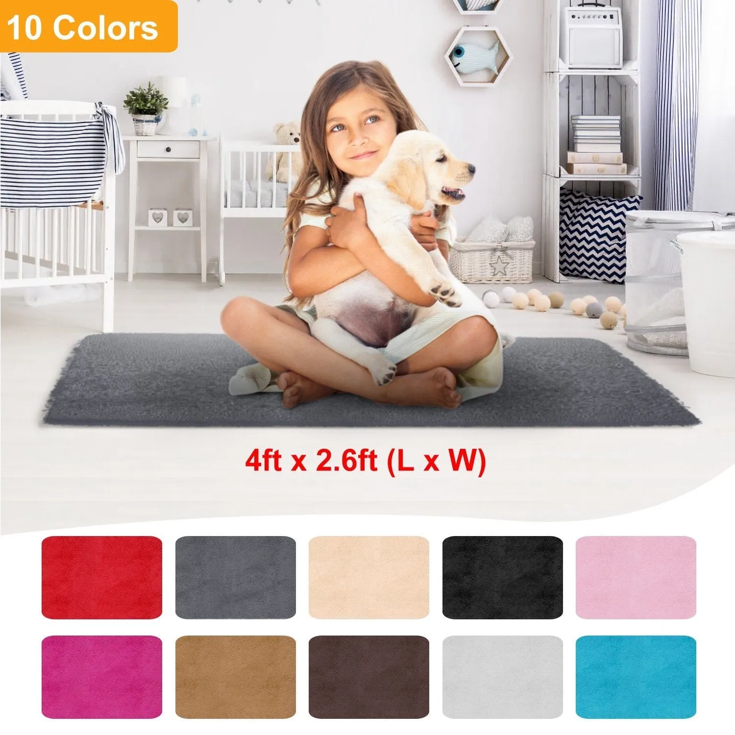 Fluffy Bedroom Anti-Skid Rug