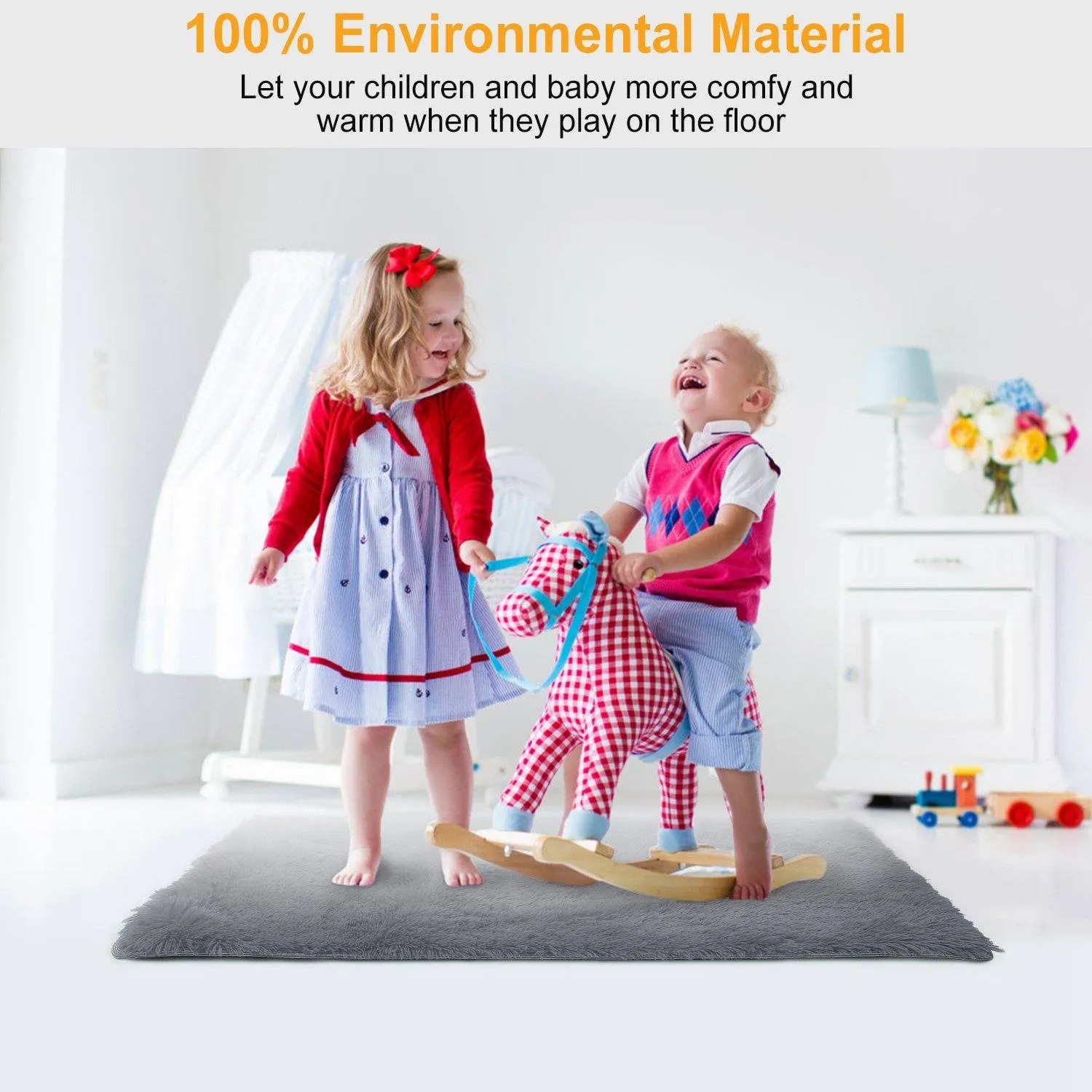Fluffy Bedroom Anti-Skid Rug