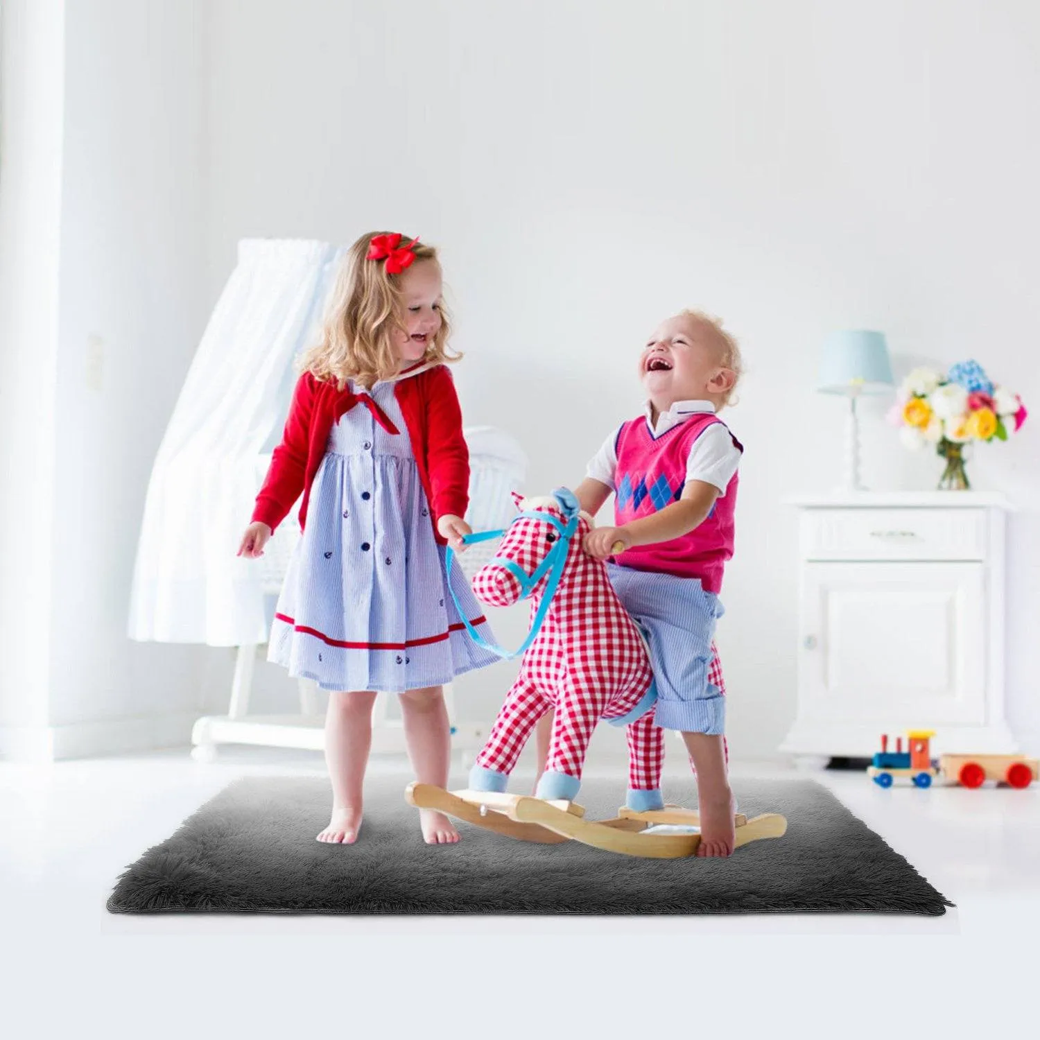 Fluffy Bedroom Anti-Skid Rug