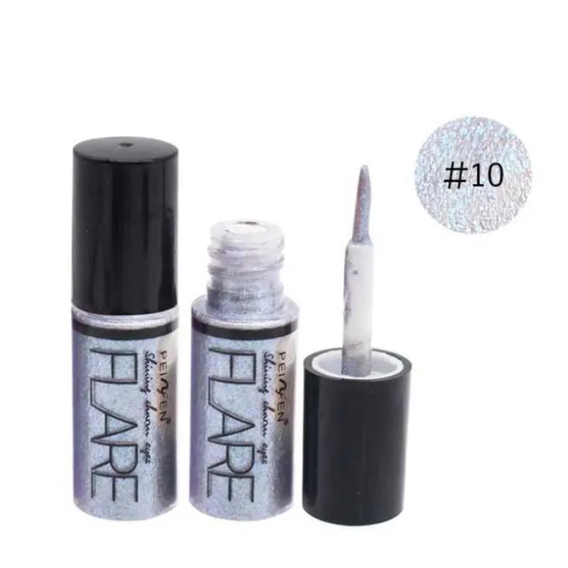 FLYTONN-15Colors Diamond Shiny Eye Liners Eyeshadow Waterproof Silver Rose Gold Color Glitter Sequins  Liquid Eyeliner Eye Shadow Makeup