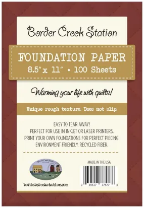 Foundation Paper 8-1/2in x 11in