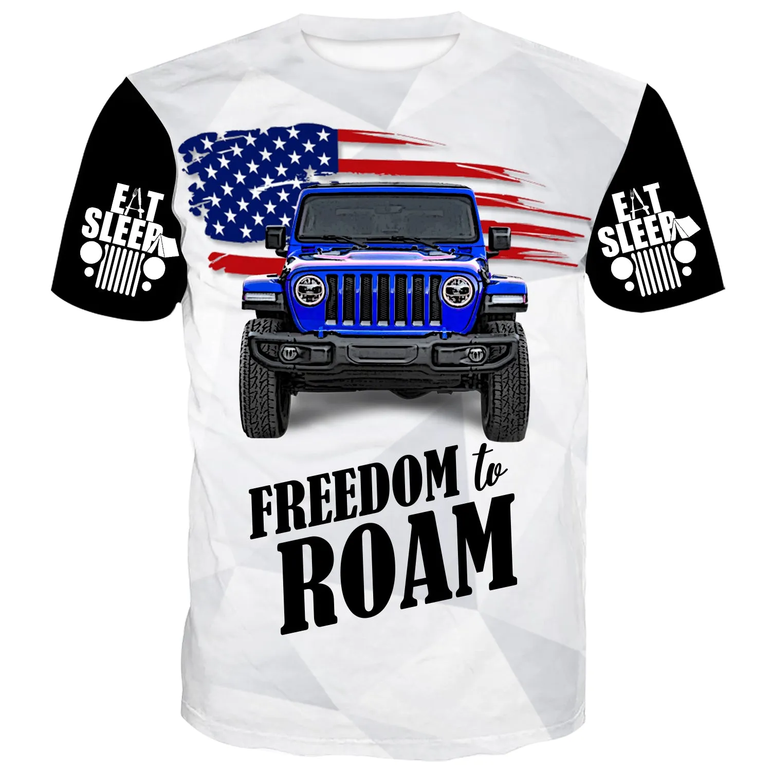 Freedom To Roam - USA Flag Multicolor T-Shirt