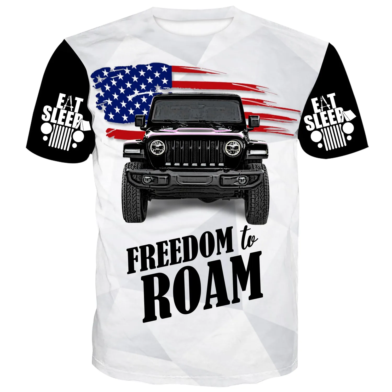 Freedom To Roam - USA Flag Multicolor T-Shirt