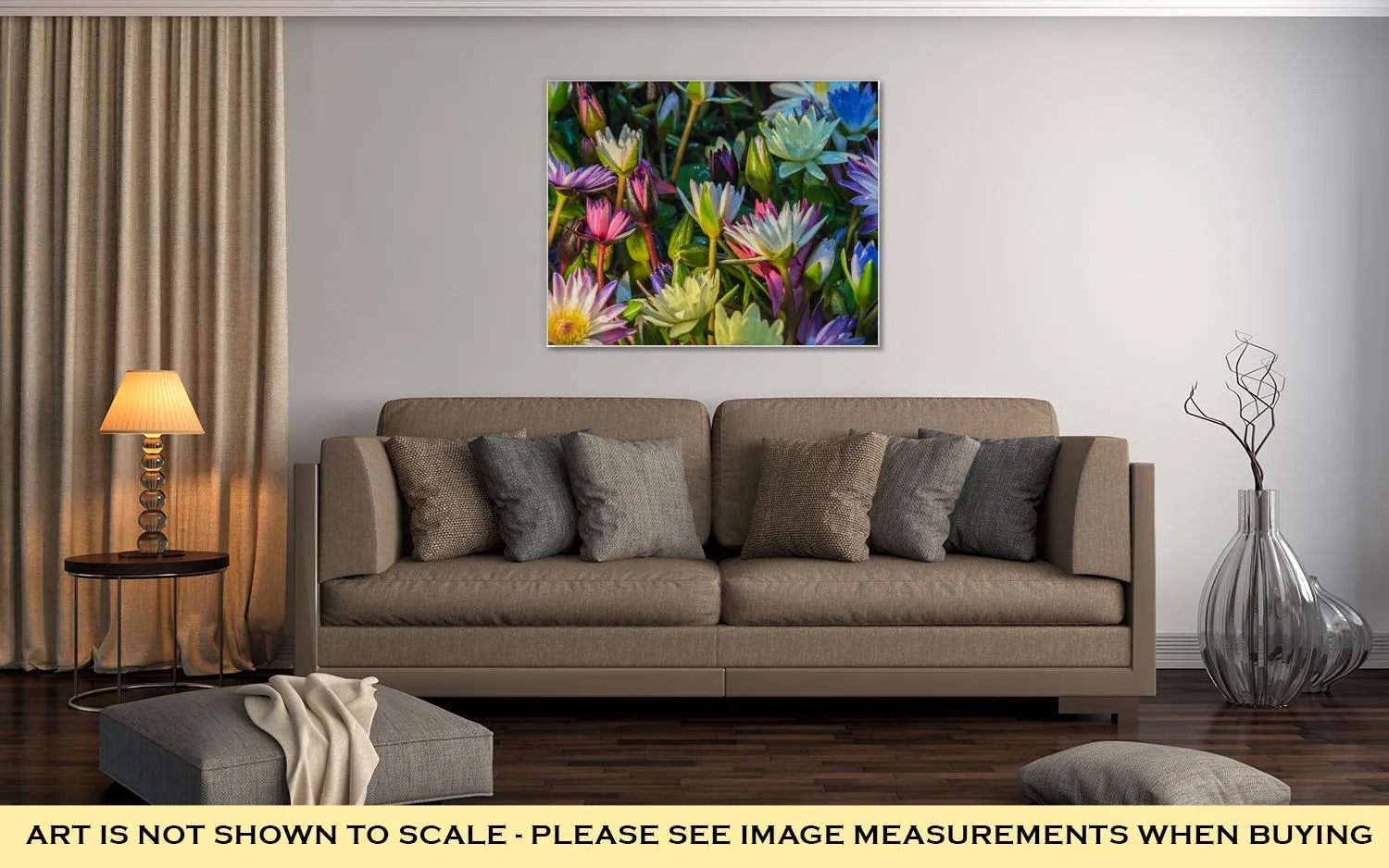 Gallery Wrapped Canvas, Lotus Flower Tropical Waterlily