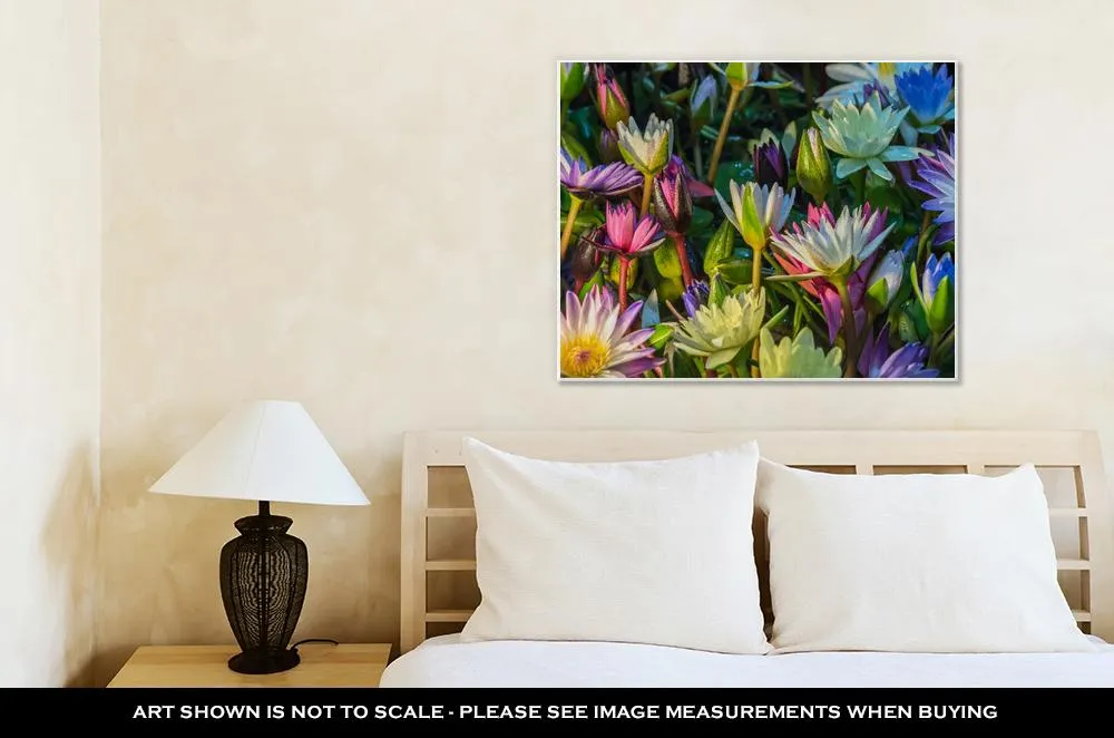 Gallery Wrapped Canvas, Lotus Flower Tropical Waterlily