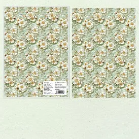 Green Festive Florals Papers (5 Sheets) (PW-WG0EF52-02)