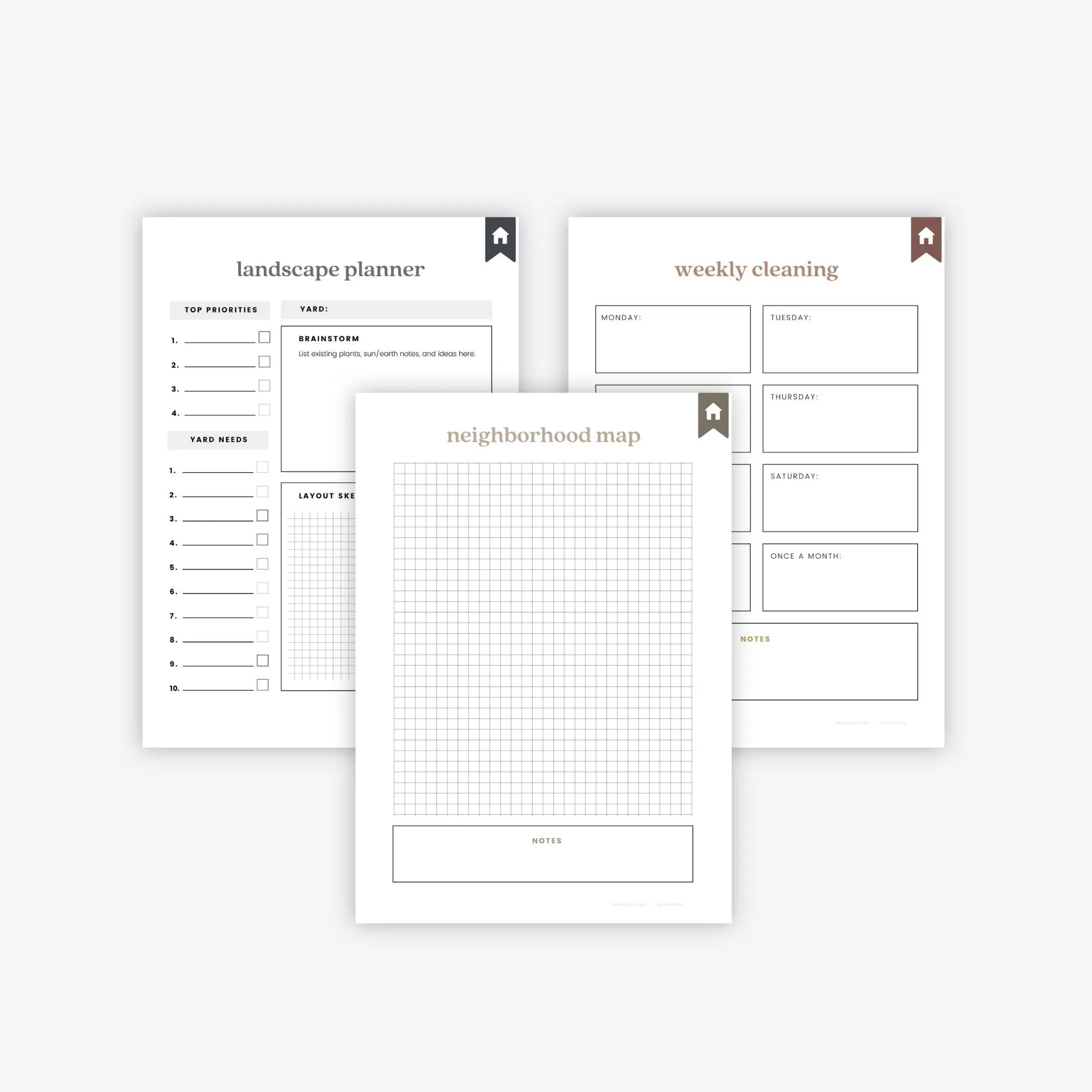 Home Management Info Planner For HOMEOWNERS