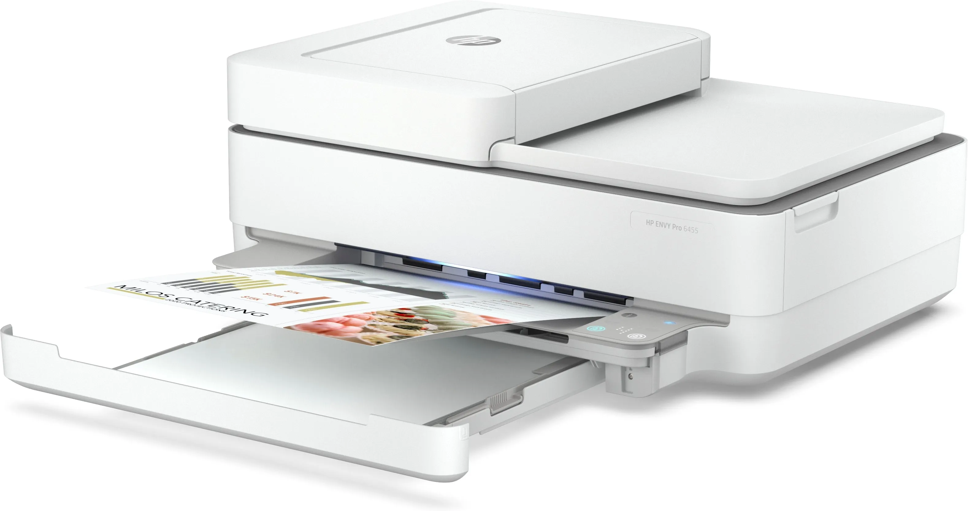 HP ENVY Pro 6455 All-in-One Color Inkjet Printer, 10/7 ppm, 128MB, WiFi, USB - 5SE45A#B1F