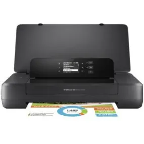 HP Officejet 200 Portable Inkjet Printer - Colour - 20 ppm Mono / 19 ppm Color - 4800 x 1200 dpi Print - Manual Duplex Print - 50 Sheets Input - Wireless LAN - 500 Pages Duty Cycle - Photo Print - USB