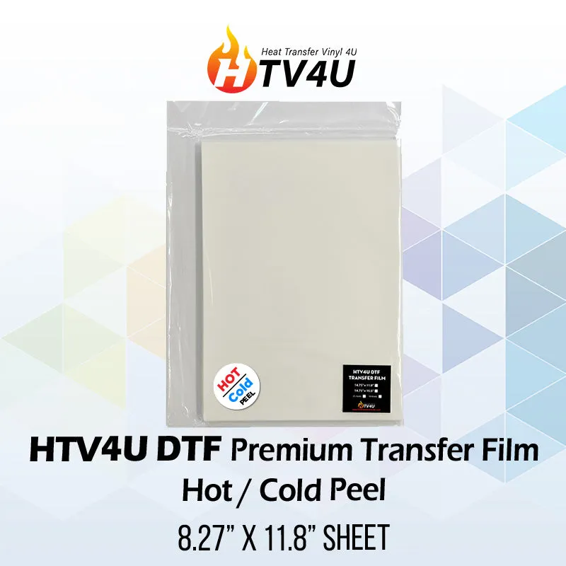 HTV4U DTF Premium Transfer Film 8.27" x 11.8" Sheet - Hot / Cold Peel