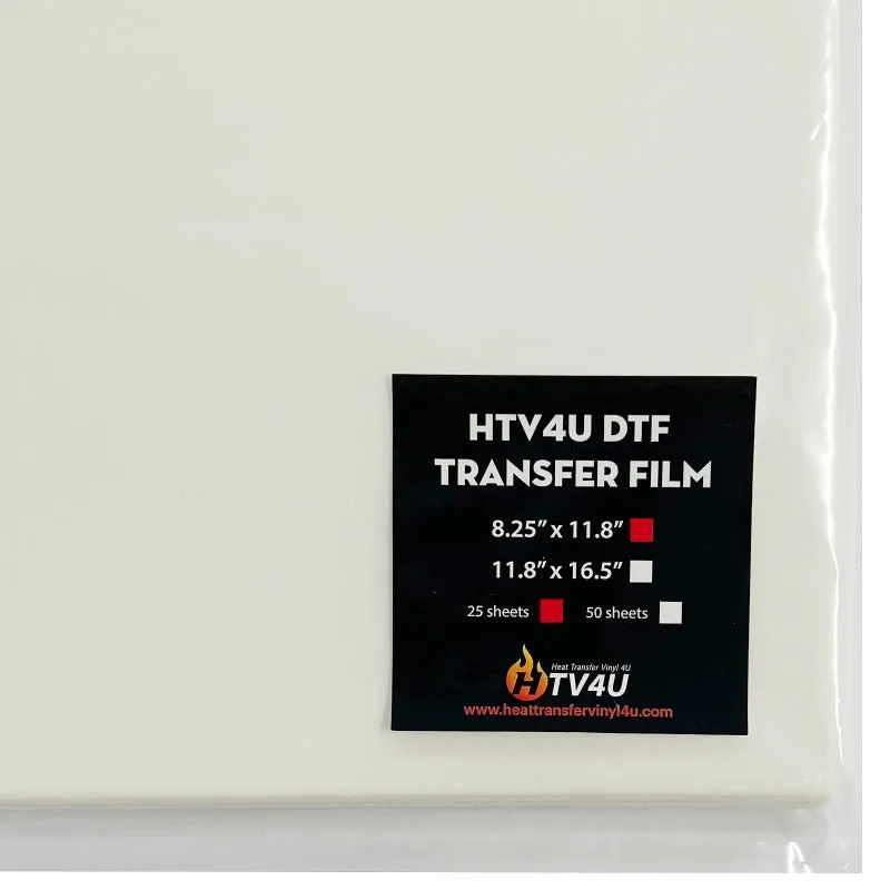 HTV4U DTF Premium Transfer Film 8.27" x 11.8" Sheet - Hot / Cold Peel